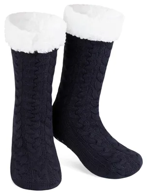 Productafbeelding van Antislip sokken huissokken - Dames - Sherpa-voering - Fleece - Warme sokken voor binnen