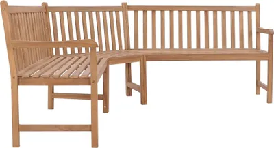 Produktbild von vidaXL Garten-Eckbank 185x185x90 cm Massivholz Teak