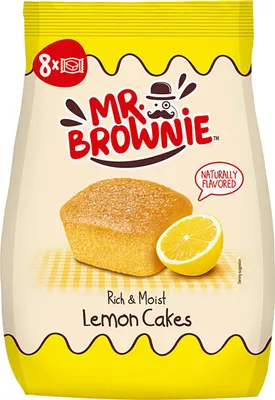 Immagine prodotto di Mr Brownie Lemon Cakes 8 tortine al limone confezionate singolarmente da 200g
