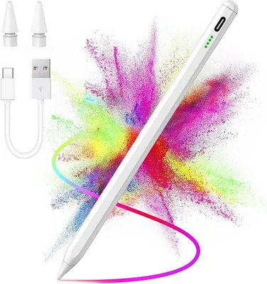 Image de Stylet pour iPad Pro 11 Pouces/12,9 Pouces 2018-2024, Stylet Magnétique Rejet de Paume Haute Précision