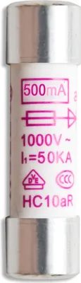 Produktbild von PeakTech P 7505 - Feinsicherung  0,5 A / 1000 V  10,3 x 38 mm  super flink (FF)
