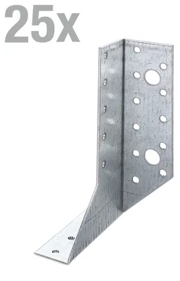 Immagine prodotto di Alberts 820183 Staffa per travi, tipo A, zincata Sendzimir, 25 x 140 mm, set da 25 pezzi