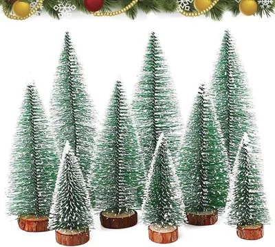 Productafbeelding van Kerstboom mini - Kunstkerstboom - Tafeldecoratie - 10/16/20 cm - 9 stuks - Duurzaam en realistisch - Tafelkerstboom