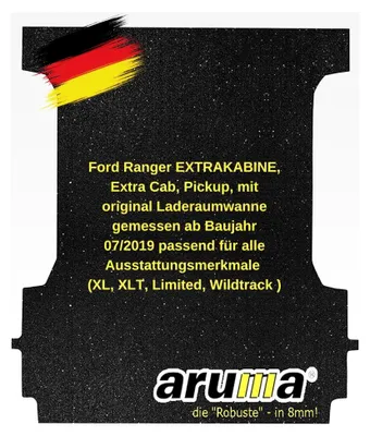 Produktbild von Antirutschmatte für Ford Ranger Pickup mit original Laderaumwanne, Baujahr 07/2019-05/2023