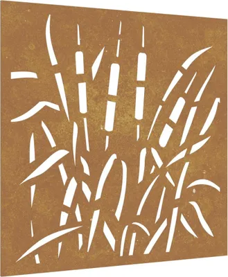 Obrázok produktu pre vidaXL Záhradná dekorácia na stenu 55x55 cm Corten Steel Grass Design