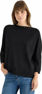 Produktbild von CECIL 3/4 Shirt 'Batwing Shirt mit Tape', B324293, Black, Gr. S