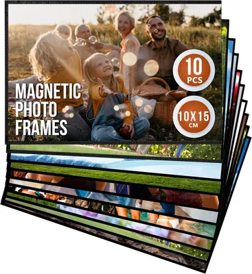 Produktbild von Magnet IRICUS 10x15 Magnetische Fotorahmen für den Kühlschrank, Packung mit 10 Stück, magnetische Fotorahmen für den Kühlschrank, magnetische Fotoschu