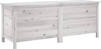 Obrázok produktu pre vidaXL Záhradná truhlica biela 150x50x56,5 cm Masívne jedľové drevo