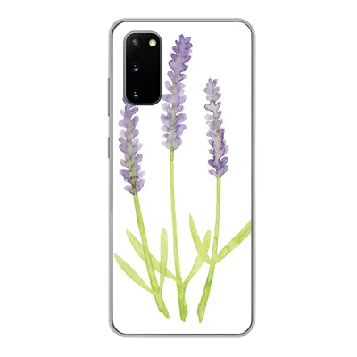 Produktbild von MuchoWow® Handyhülle Schutzhülle Hülle für Samsung Galaxy S20 Lavendel - Aquarell - Pflanzen Silikon Softcase Handy Hülle - Bild