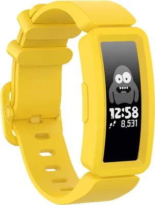 Produktbild von Strap-it Fitbit Ace 2 Silikonarmband (Gelb)