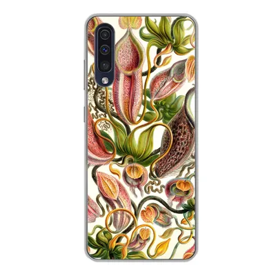 Produktbild von MuchoWow® Handyhülle Schutzhülle Hülle für Samsung Galaxy A50 Nepenthaceae - Künstliche Blumen Silikon Softcase Handy Hülle - Mobiltelefonhülle