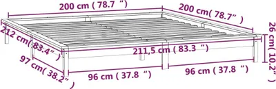 Zdjęcie produktu dla VidaXL 820629, 2,12 m, 2,12 m, 26 cm, 2000 x 2000 mm, 1 szt.