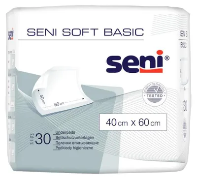 Image de 12x Seni Soft Basic alèses de protection, 40 x 60 cm - 30 pièces - 5900516175924 | Paquet (30 pièces)