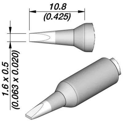 Obrázok produktu pre JBC spájkovací hrot série C245E, C245160E/1,6 x 0,5 mm, tvar dláta C245160E