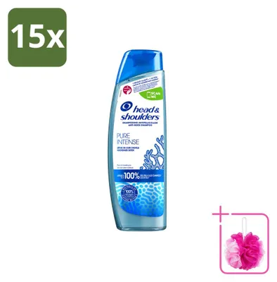 Produktbild von 15 x Head & Shoulders Anti-Schuppen Shampoo Pure Intense Hoofdhuid-Detox 250 ml - Sparpackung - 15 Stücke