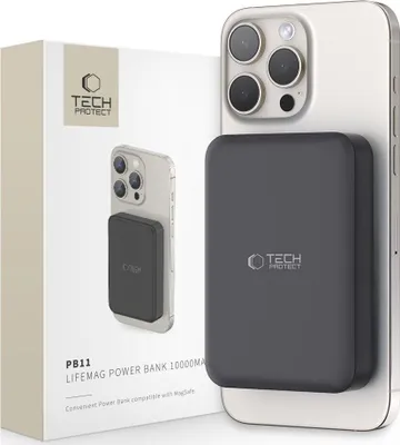 Zdjęcie produktu dla Tech-Protect Powerbank 10000 Mah Magsafe 15 W Usb-C, Czarny Iphone