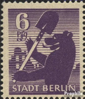 Produktbild von Briefmarken Sowjetische Zone (All.Bes.) 1945 Mi 2A VII, A von STADT verlängert (Feld 96) postfrisch Berliner Bär