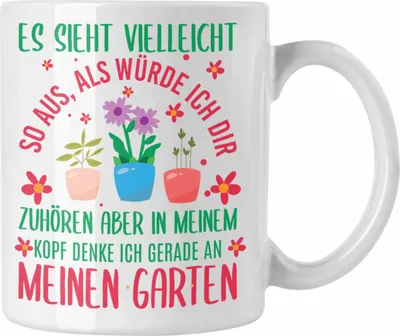 Produktbild von Trendation -  Gärtnerin Geschenk Tasse mit Spruch für Garten Hobbygärtnerin Geschenkidee Gärtner (Weiß)