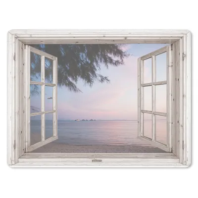 Produktbild von MuchoWow® Mauspad Mousepad Aussicht - Strand - Palme 40x30 cm - Mousepads - Maus Mat - Pad - Mausunterlage - Anti Rutsch
