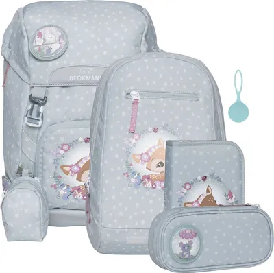 Produktbild von Beckmann Classic Forest Deer Dusty Mint Schulrucksack 6tlg.