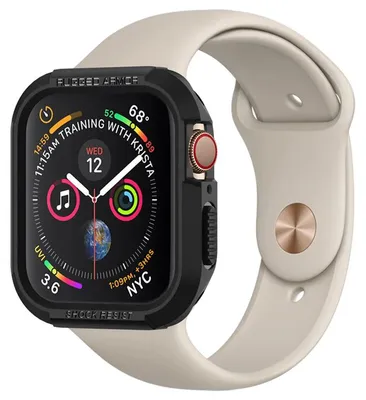 Obrázok produktu pre Spigen 062CS24469, Puzdro, Smartwatch, Čierna, Apple, Apple Watch Series 4 (44mm), Termoplastický polyuretán (TPU)