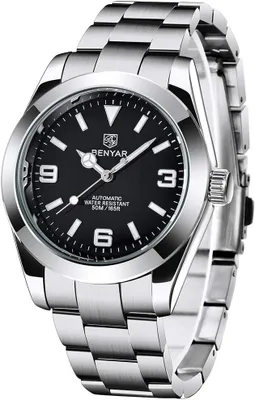 Produktbild von Herren Elegante 41mm Automatische Mechanische Uhr Wasserdicht Edelstahlarmband Leuchtend Casual Business Analog