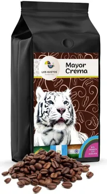 Produktbild von Los Gustos Mayor Crema Kaffee-Bohnen 1000 g, Ungemahlen, Kaffeebohnen für Kaffee-Vollautomat, Frisch Geröstet