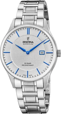 Produktbild von Festina Herrenuhr Swiss Made Armbanduhr Edelstahl silber UF20067/3