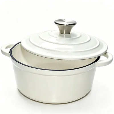 Emaille-Gusseisen Bräter 20 cm 2,5 L mit Deckel