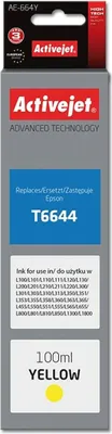 Produktbild von Activejet AE-664Y Tintenpatrone (Ersatz für Epson T6644; Höchste; 100ml; gelb), Hohe (XL-) Ausbeute, Gelb, Tinte auf Farbstoffbasis, 100 ml, 1 Stück(e), Einzelpackung