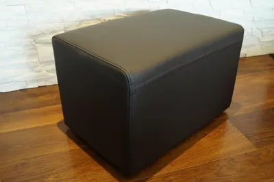 Produktbild von Dunkelbraun Echtleder Hocker 60x40x40cm Sitzhocker Rindsleder Sitzwürfel Fußhocker Polsterhocker Echt Leder Puff