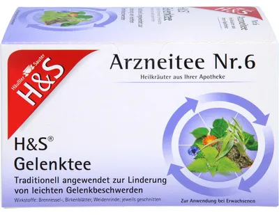 Zdjęcie produktu dla H&S Medicinal Tea No. 6 Joint Tea łagodząca drobne dolegliwości stawów, 20 szt. Torebki filtracyjne