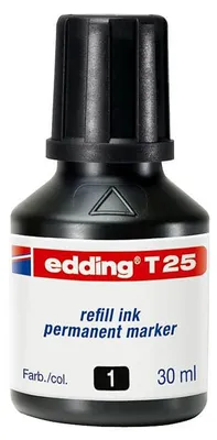 Produktbild von Edding T 25, Schwarz, Weiß, 30 ml, 1 Stück(e)