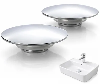 Image de Ensemble de 2 bouchons pop-up universels pour lavabo