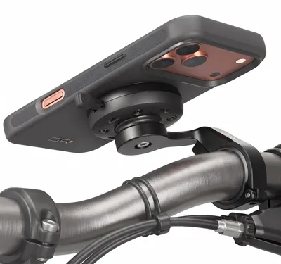 Produktbild von GRxplore, Smartphone-Halterung für Motorrad- und Fahrradlenker mit Schwenkarm, Schwarz