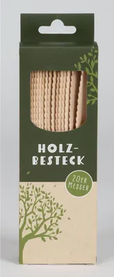 Produktbild von Holzmesser 20er-Set – umweltfreundliches Einweg-Besteck aus Holz, plastikfrei, biologisch abbaubar und ideal für Partys, Grillen und Picknick
