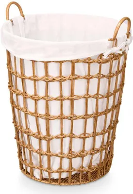 Obrázek produktu pro Koš na prádlo s úchyty, jednokomorový, 59 cm, hnědý