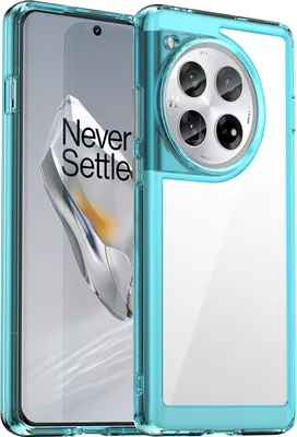 Produktbild von Schutzhülle für OnePlus 12 Klar Rückseite Stoßfeste TPU Silikon Bumper Hülle Hellblau