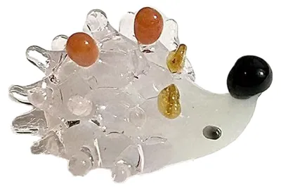 Produktbild von Handgeblasene Igelfigur, Mini-Glastierskulptur, Sammlerstück, Geschenk für Zuhause, Schlafzimmer, Tischdekoration