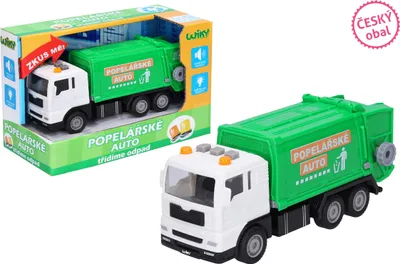 Produktbild von Müllwagen mit Effekten 17 cm – tschechische Verpackung
