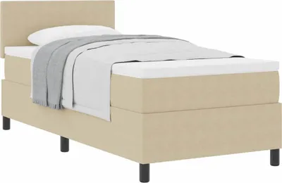 Immagine prodotto di Letto a molle con testiera Grigio chiaro e bianco 80 x 200 cm