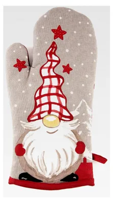 Produktbild von Ofenhandschuh Gnomo, Baumwolle, Weihnachtsdekoration, 32,5 x 16,5 cm