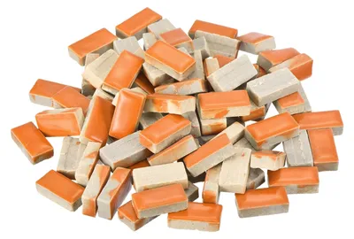 Keramik-Mosaikfliesen, 200 g, orange, rechteckig, 20 x 10 mm