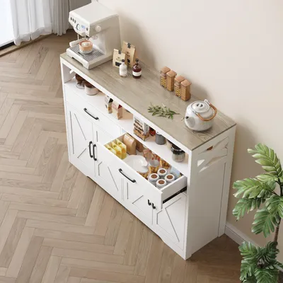 Obrázok produktu pre ProximaX komoda s 2 zásuvkami a 2 dverami do kuchyne a jedálne, MDF, biela