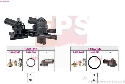 Produktbild von EPS Thermostat Kühlmittel für VW GOLF VI (5K1) Golf V Schrägheck (1K1) TIGUAN (5N) Passat Variant (3C5) für AUDI A3 Sportback (8PA)