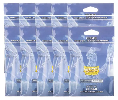 Produktbild von 1000 Dragon Shield Standard Size Perfect fit - Inner Sleeves - Thick Inner Clear (63x88mm)