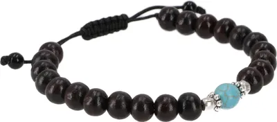Produktbild von Armband, Tibetische Handmala, Buddhistischer Schmuck, Yogaschmuck - Holz/Türkies, Braun, Halbedelstein,Holz, Armreifen & Armbänder Modeschmuck