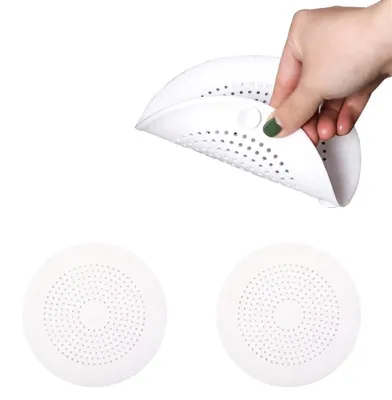 Produktbild von Abflusssieb Silikon Haarfänger Haarsieb - 2 Stück - 14,9 x 14,9 cm - Für Küche und Dusche
