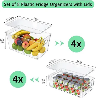 Image de Présentoir réfrigéré pour Bijkeuken (transparent) - Boîte de présentoirs réfrigérés, 8 pièces