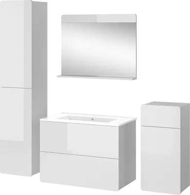 Produktbild von Badmöbel-Set Vicco Izan Weiß 5 Teile, Model 41541
